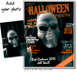 skull magazine cover template