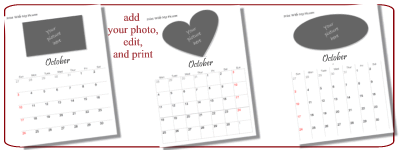 photo calendar templates
