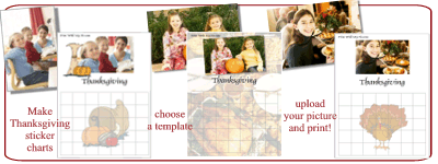 make your own Thanksgiving behavior charts