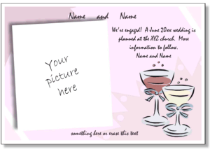 cute engagement card