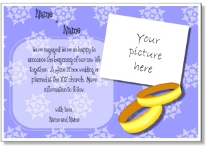 engagement card to print