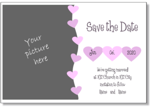 printable Save the Date announcement