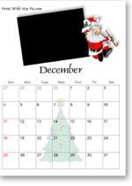 December calendar template