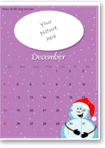Christmas calendars to print