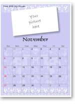 cute calendars template