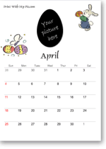 Easter calendar template