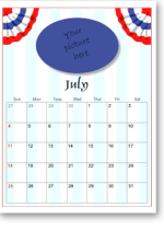 4th of July calendars to print