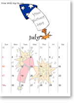 4th of July calendar to make