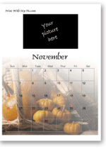Calender Print on Calendar To Print   Calendar Templates For Thanksgiving  Fall  Print