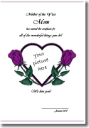 heart frame with rose border award template