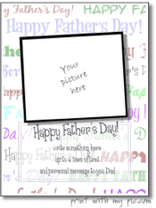 Printable Father's Day picture frames 