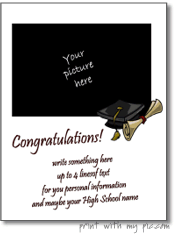 printable graduation picture frame