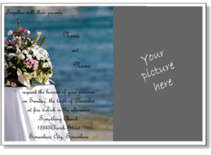 Beach wedding invitation background