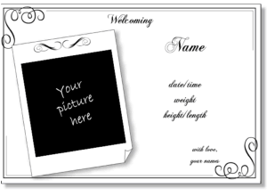 Birth Announcement Templates To Print Online With Your Photo For Free Personalize A Card To Print And Send