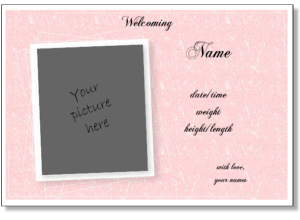Birth Announcement Templates To Print Online With Your Photo For Free Personalize A Card To Print And Send
