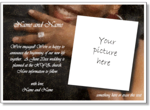 engagement card to print