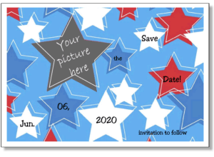 Save the Date card to print