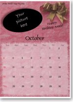 Birthday Day calendar printable