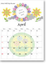 Easter calendars to print