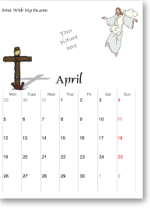 Easter calendars to print