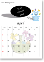 Easter calendars to print