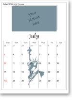 4th of July calendars printable