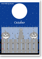 printable halloween calendars
