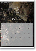 halloween calendar to print