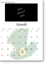 printable St. Patrick's Day calendar