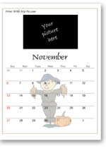 thanksgiving calendars to print