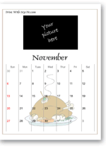 thanksgiving calendars to print