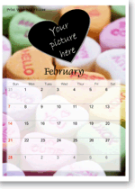 Valentine's Day calendars to print
