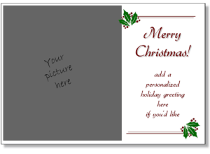 Christmas card templates, add your own photo, printable Christmas cards, flat cards, 5x7, Christmas photo personalized