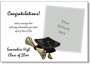 Graduation Announcements Printable Graduation Invitations Graduation Announcement Templates To Add A Photo To And Print