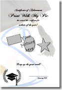 cap and gown background, certificate template