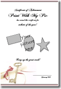 diploma, key and ribbon border for awards