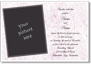 Wedding invitation sample