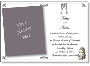 fun Wedding invitation to print