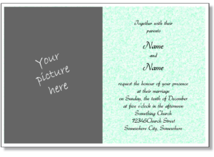 Wedding invitation to print