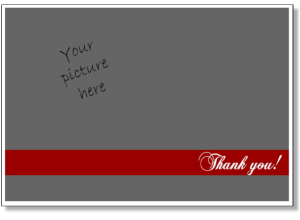 thank you card with your picture