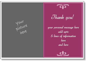 print a thank you card