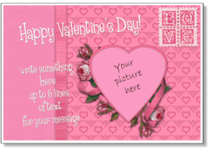 Valentine's Day photo card template
