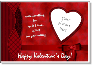 Valentine's Day photo card template