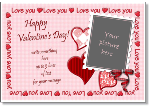 Valentine's Day photo card template