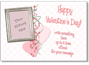 Valentine S Day Templates For Photo Cards Add Your Picture To Valentine S Day Cards To Print